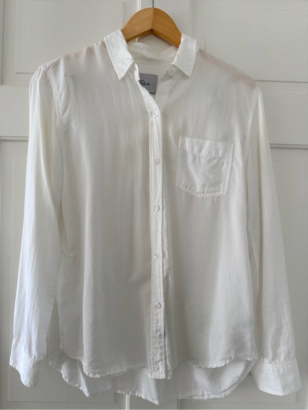 Rails White Women’s Button-Down Shirt - M